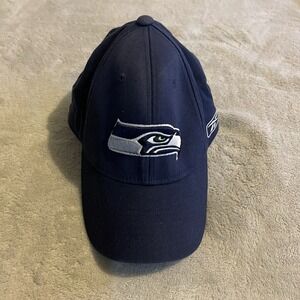 Seattle Seahawks Cap Men One Size Blue Reebok Hat Football‎ Snapback NFL Stretch